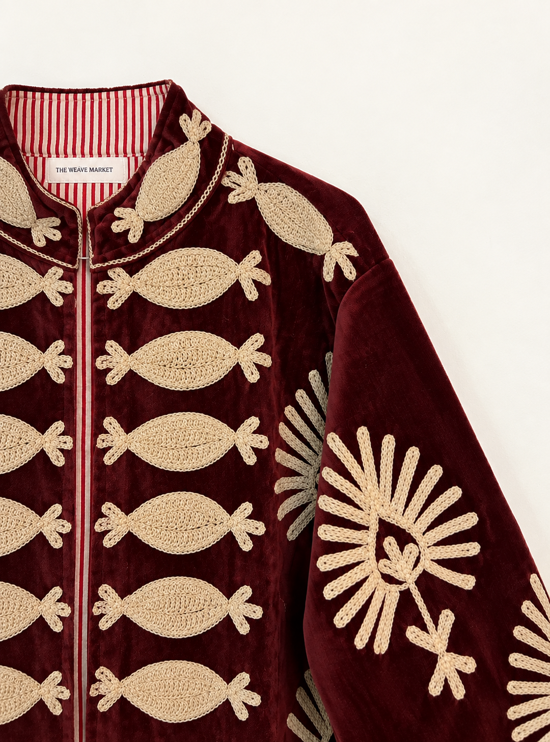 Medallion - Maroon velvet Jacket