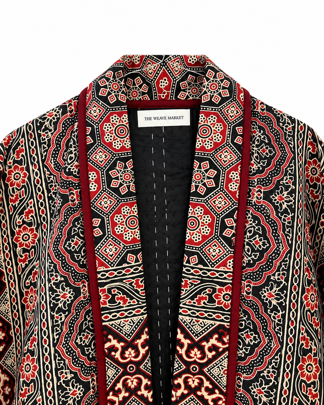 RED AJRAK - KANTHA JACKET