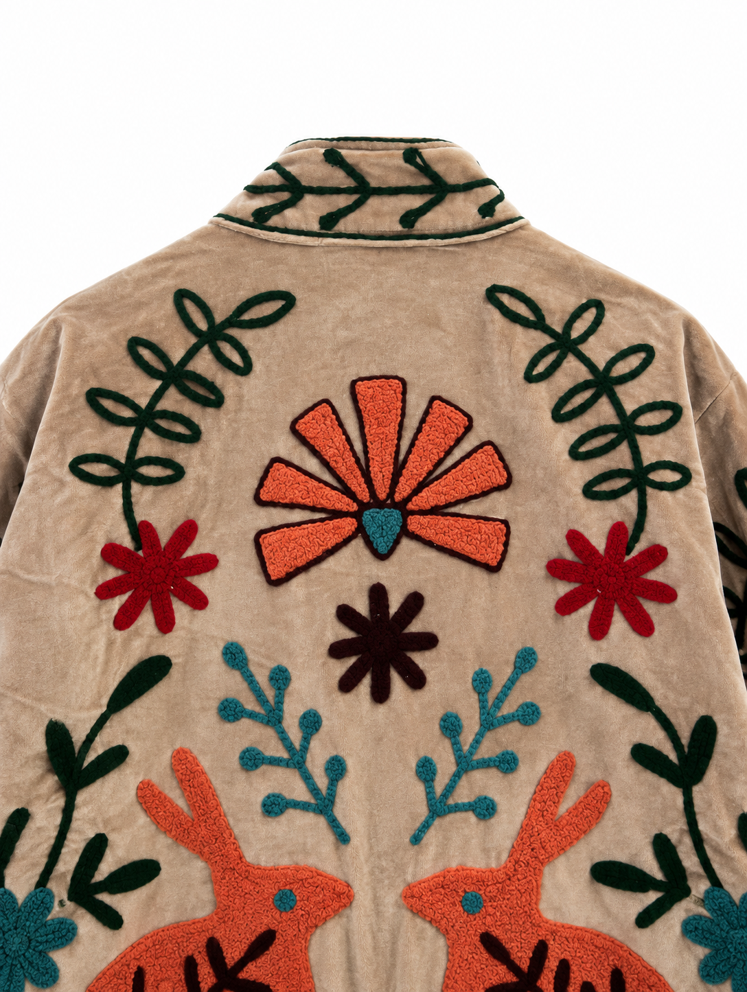 Woodland Tale -Beige Velvet Jacket