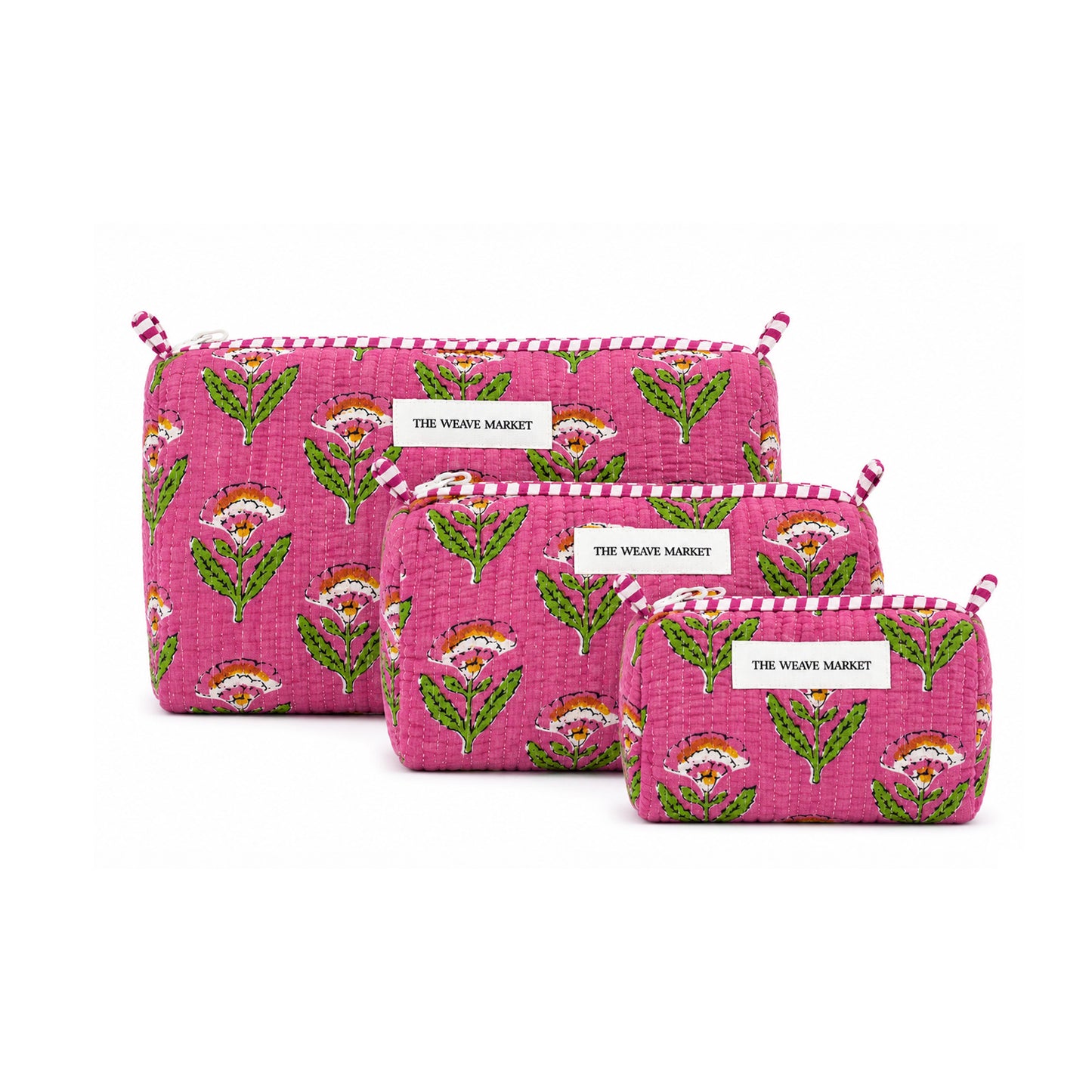 Floral Pouch Set of 3
