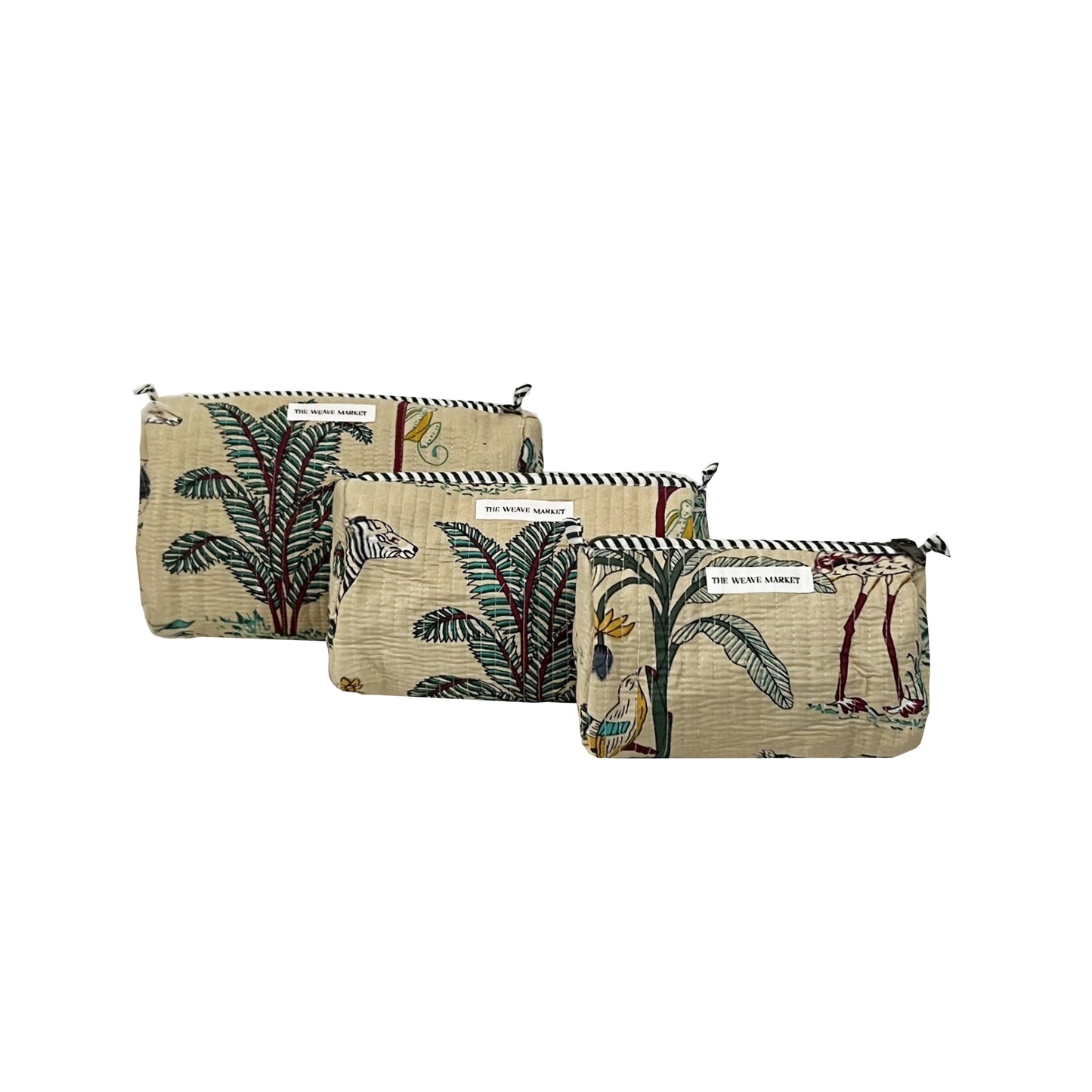 African Safari- Beige POUCH (Set of 3)