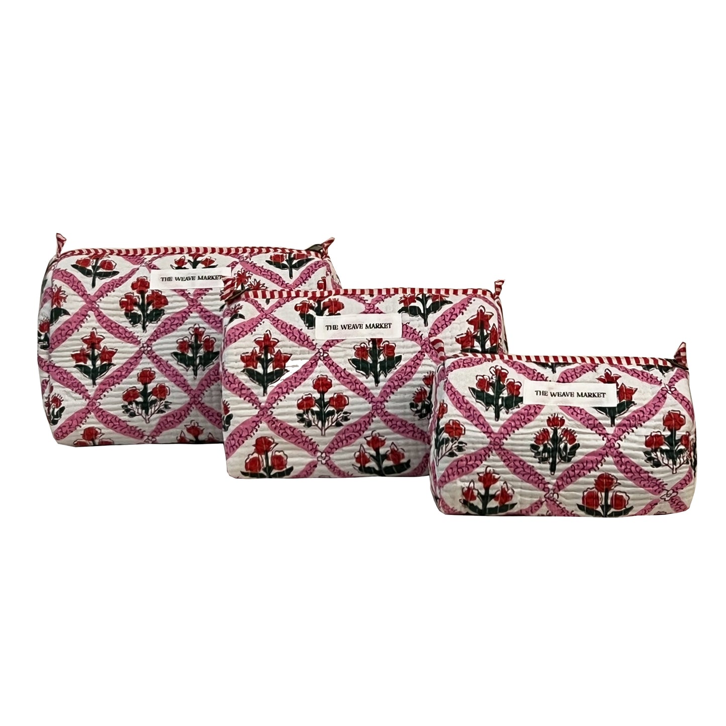 WILDFLOWER - PINK POUCH ( Set of 3 )