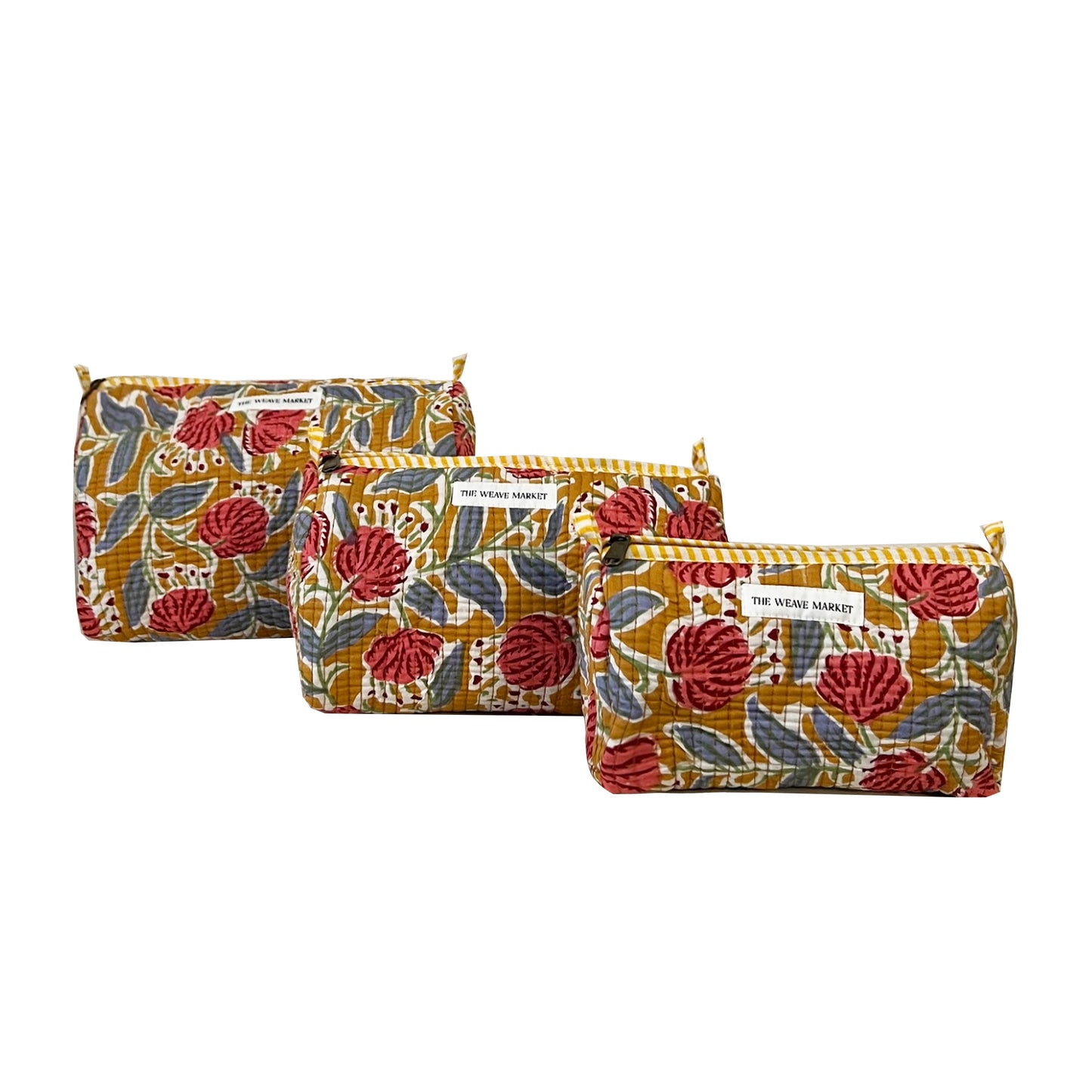 Daisy Days - Mustard Pouch ( Set of 3 )