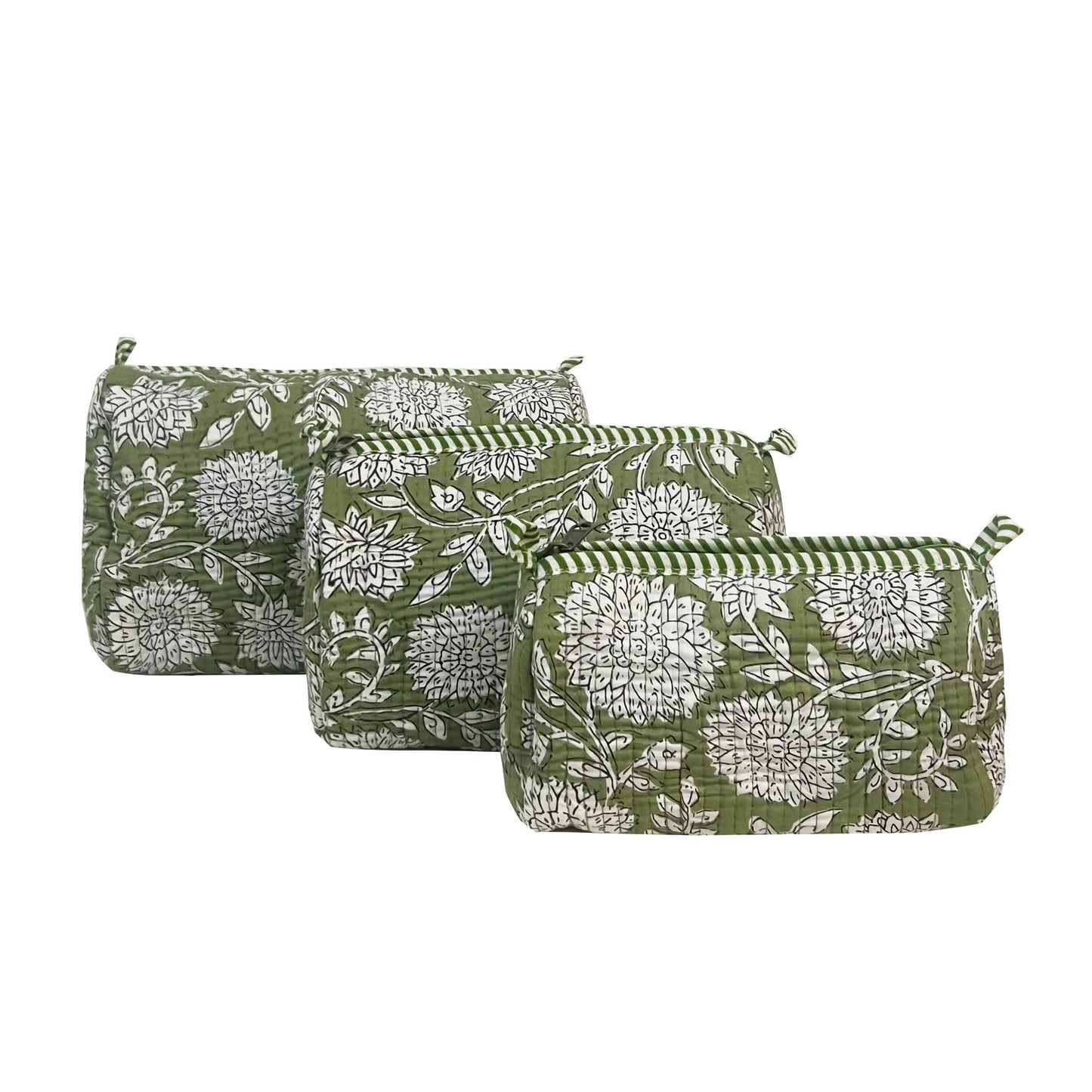 FLORA FOLK - GREEN POUCH ( Set of 3 )