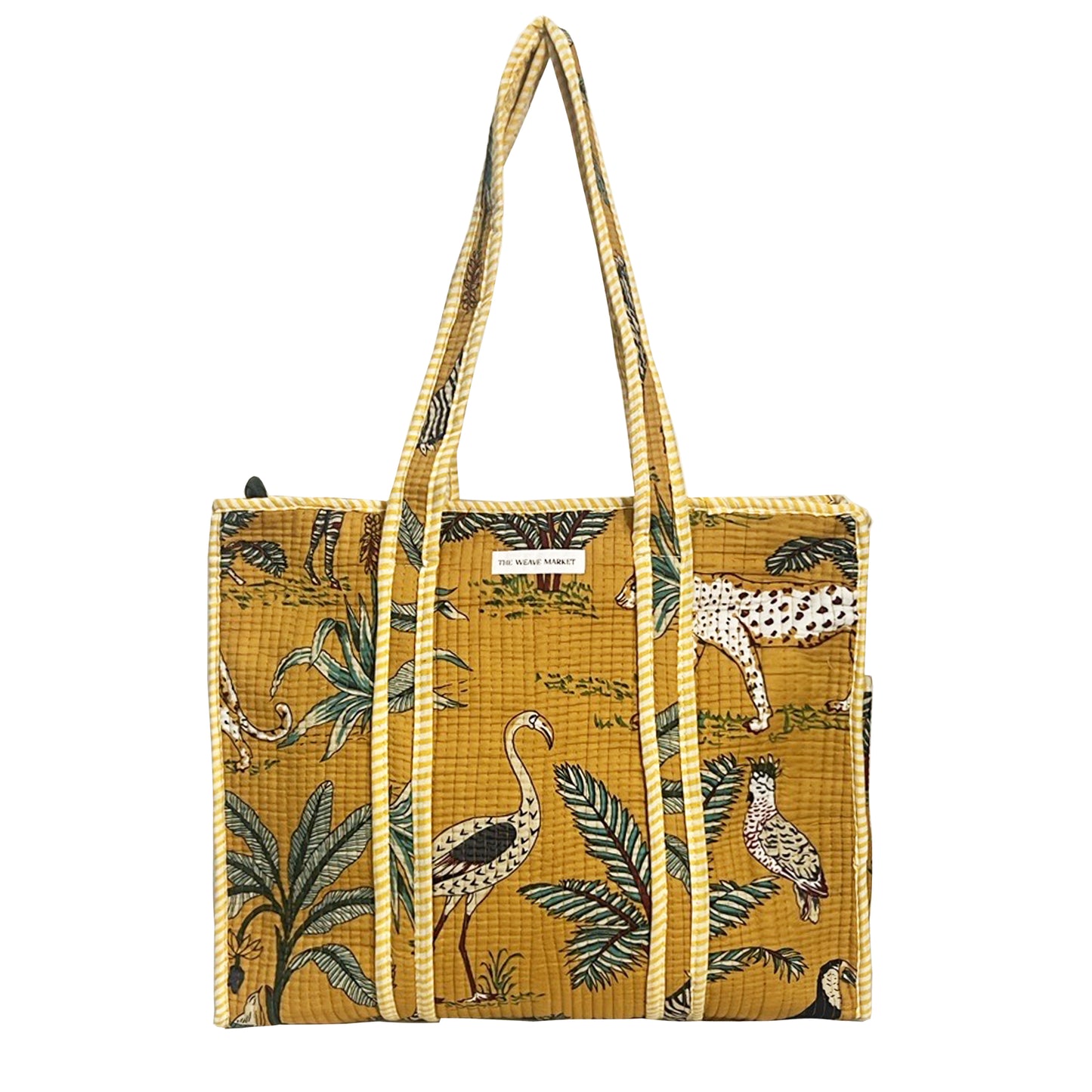 AFRICAN SAFARI - MUSTARD TOTE