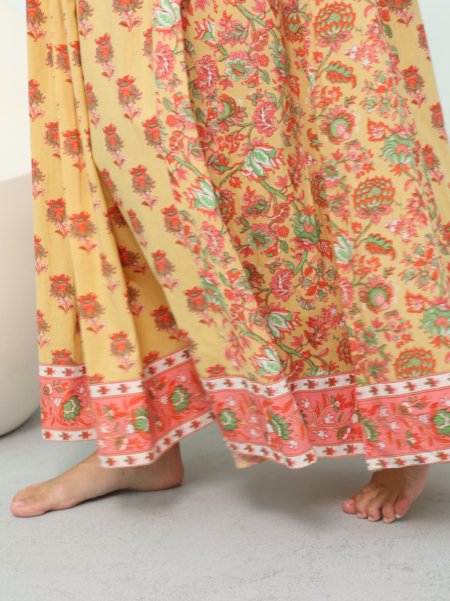 Honey Floral Yellow Maxi Dress