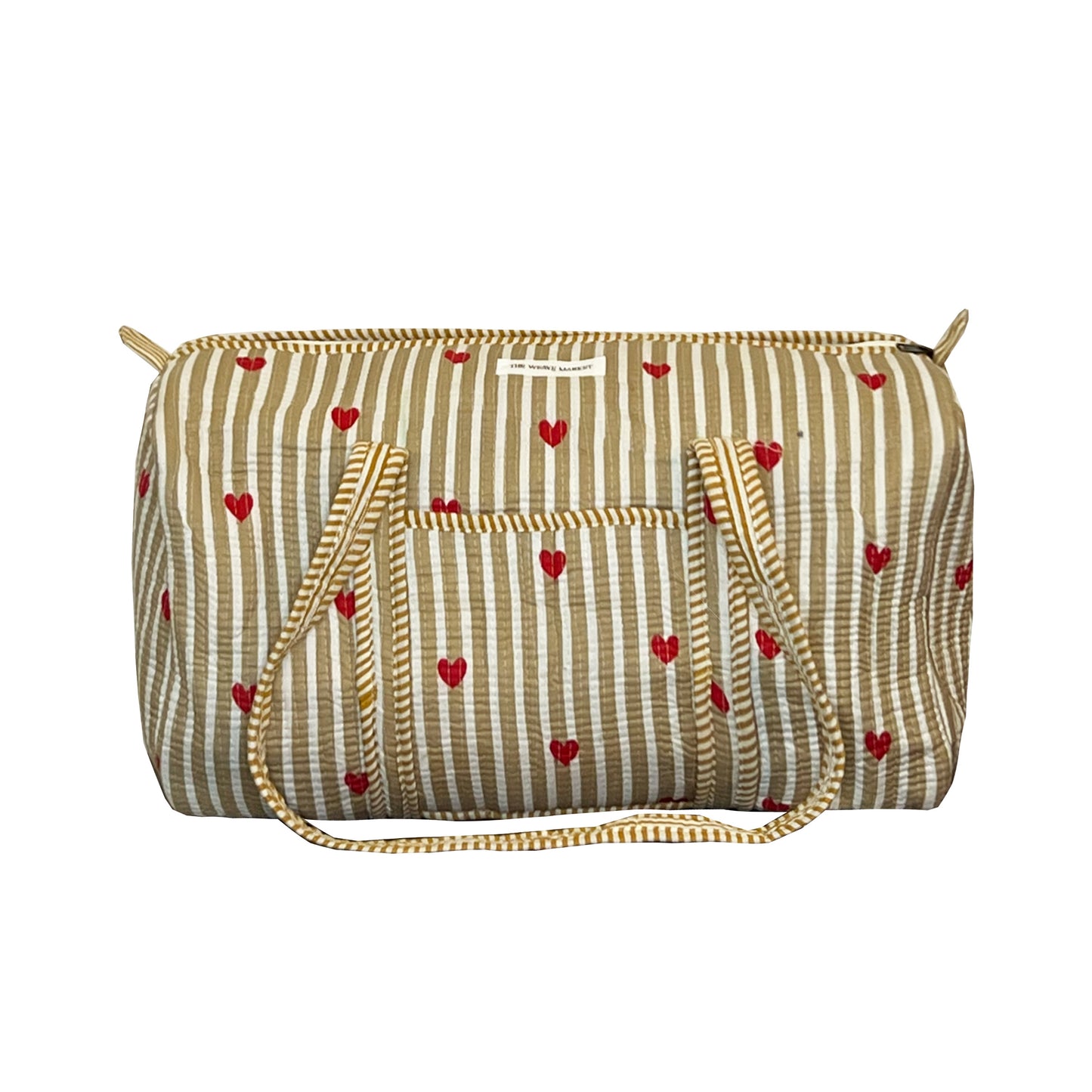 HEARTSY- BEIGE DUFFLE BAG
