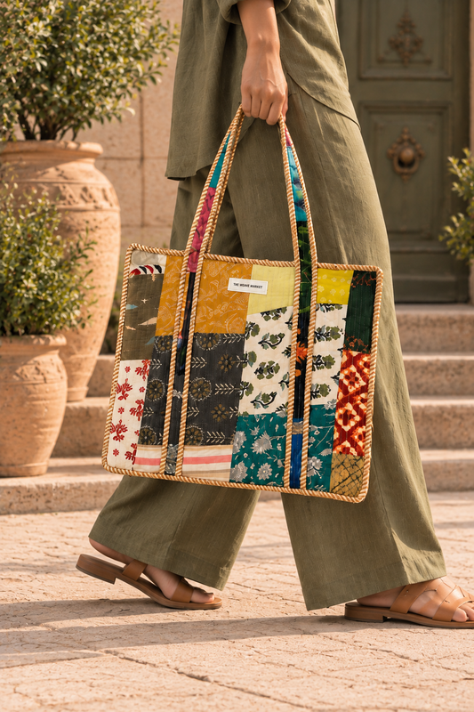 Folk Tale - Recycled Tote