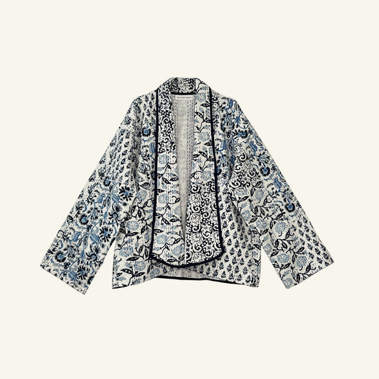 VINTAGE SOOTRA BLUE - KANTHA JACKET