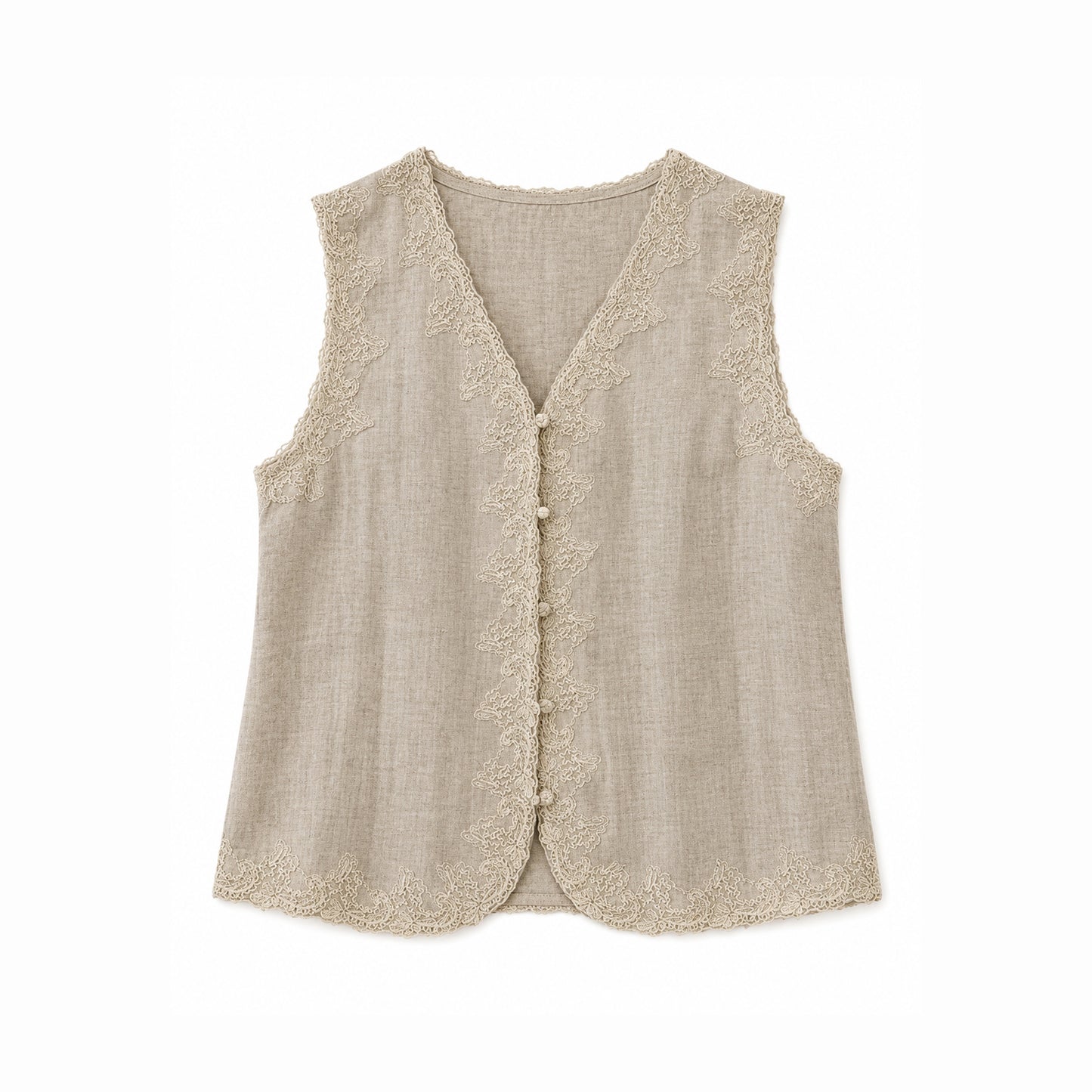 Beige Sleeveless Jacket UAE