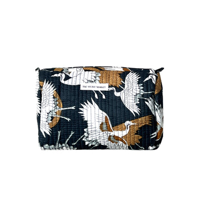 Birds Black Pouch