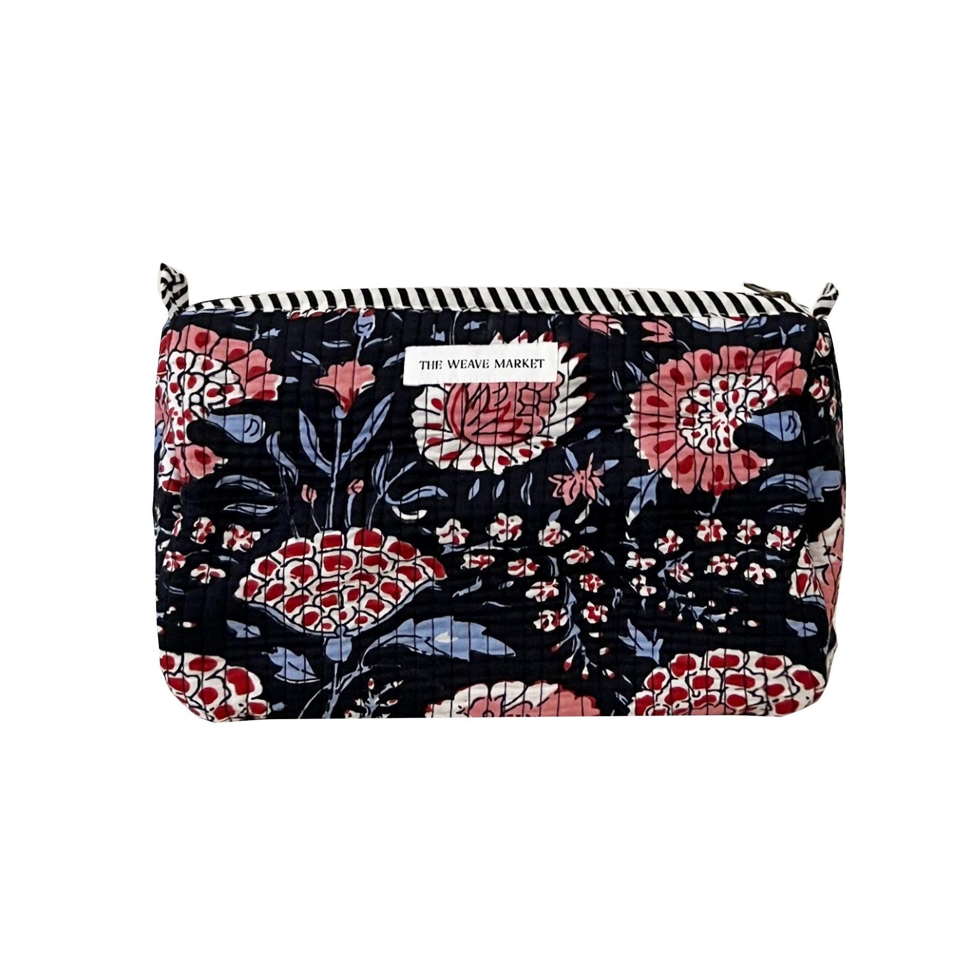 Black Floral Pouch
