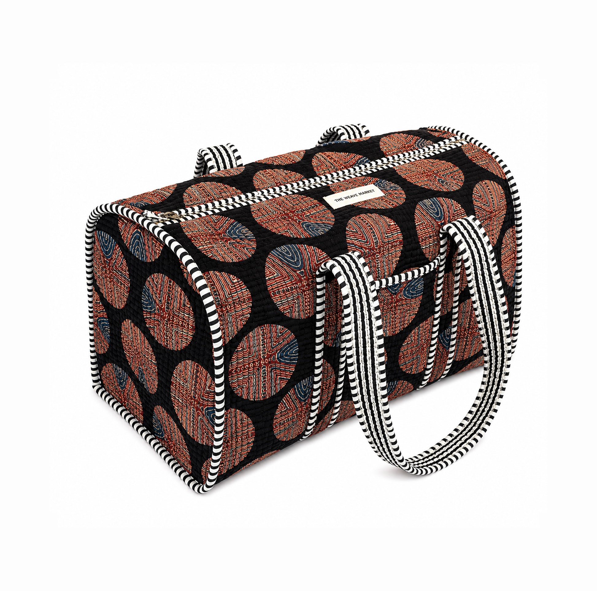 Black Printed Duffle Bag