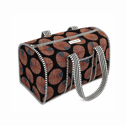 Black Printed Duffle Bag