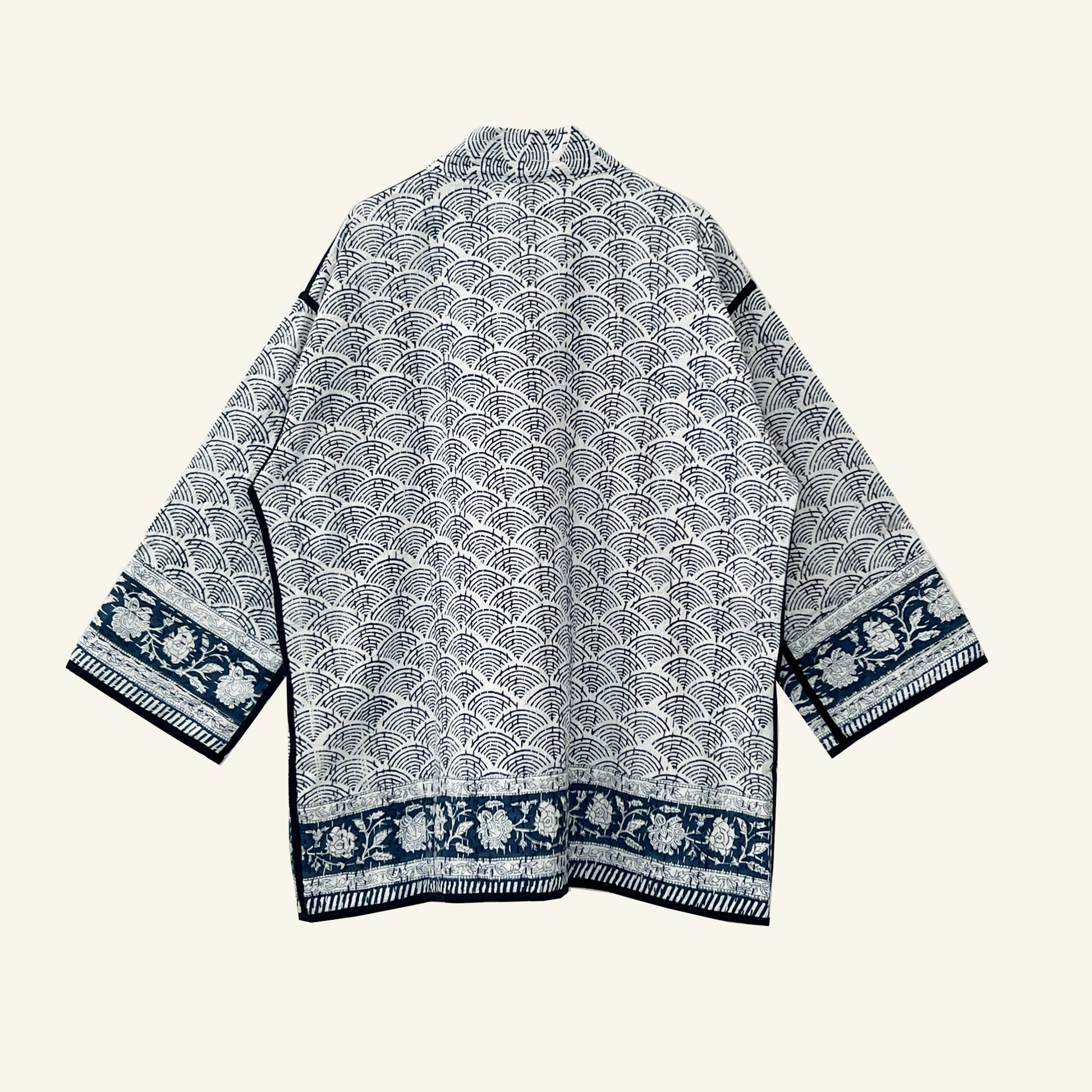 Black White Pattern Cotton Jacket