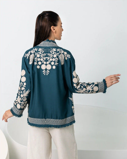 Boho Deep Sea Blue Jacket