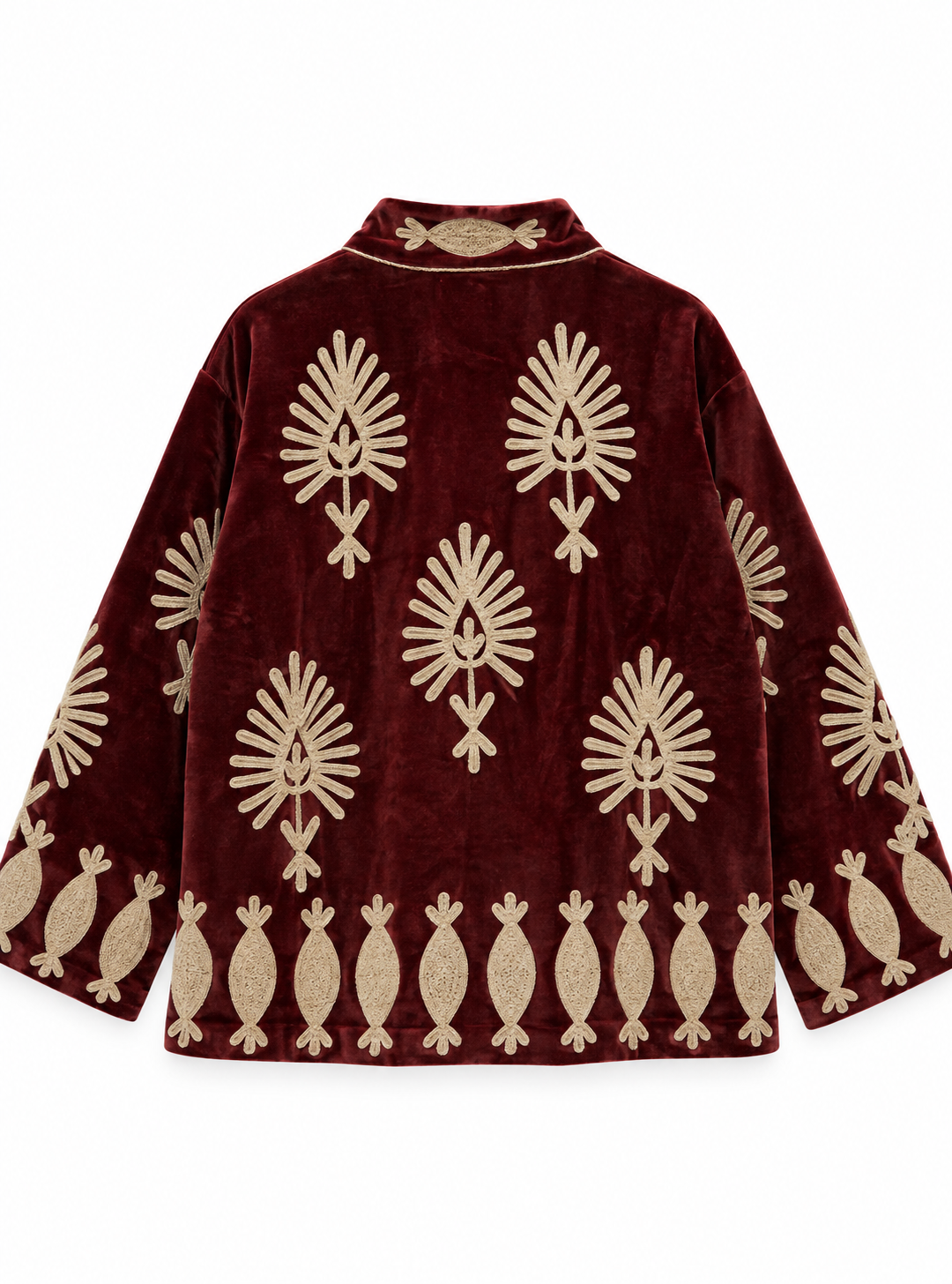 Medallion - Maroon velvet Jacket