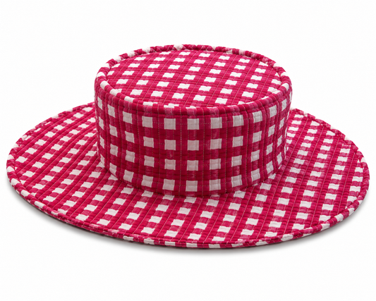 Pink Gingham - Summer Hat
