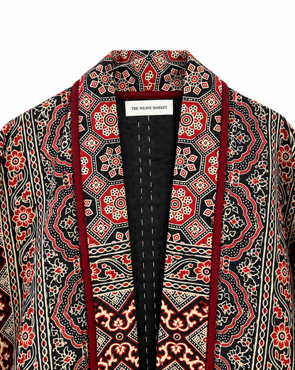 RED AJRAK - KANTHA JACKET