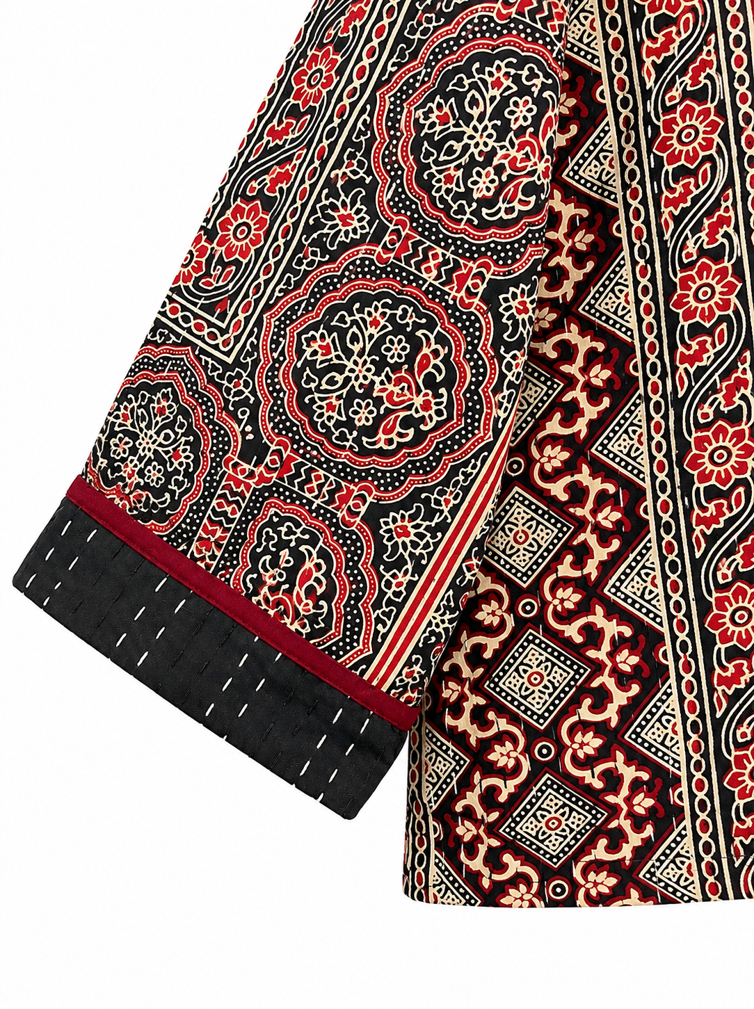 RED AJRAK - KANTHA JACKET