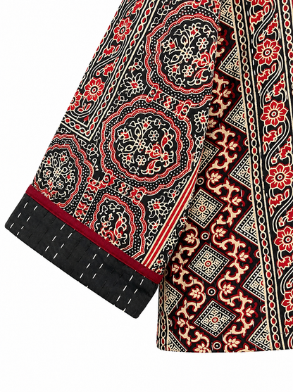 RED AJRAK - KANTHA JACKET