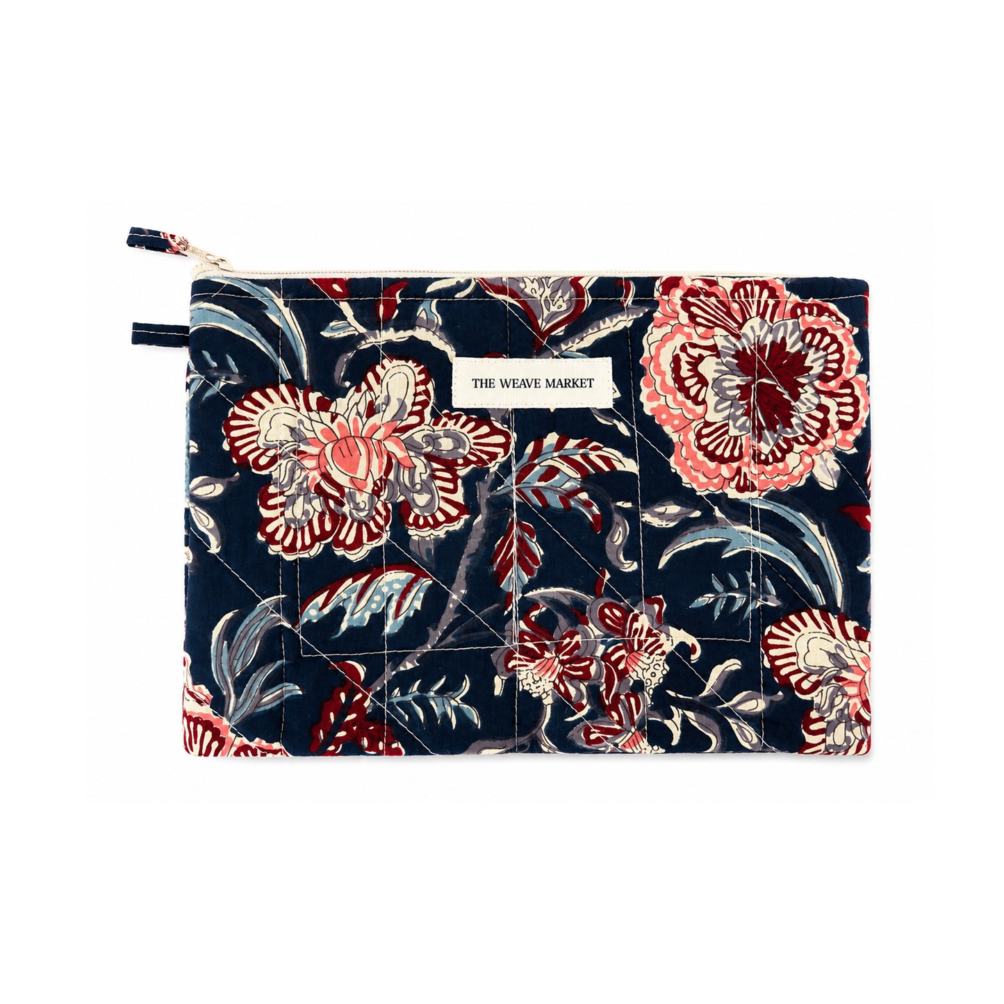 Crimson Floral Pouch