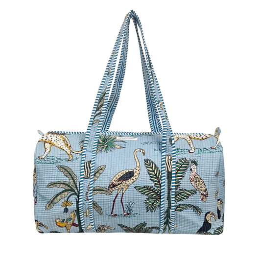 AFRICAN SAFARI - BLUE DUFFLE BAG