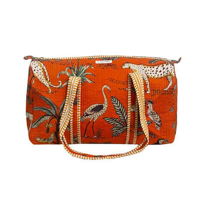 AFRICAN SAFARI - ORANGE DUFFLE BAG