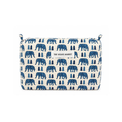 Elephant Printed Cotton pouch