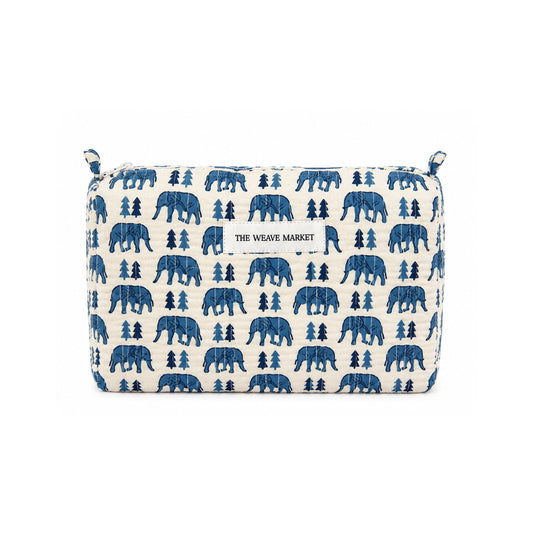 Elephant Printed Cotton pouch