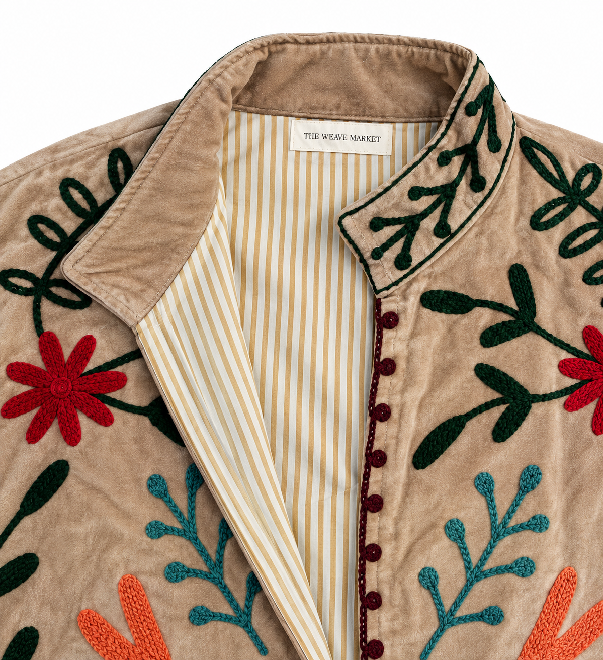 Woodland Tale -Beige  Velvet Jacket