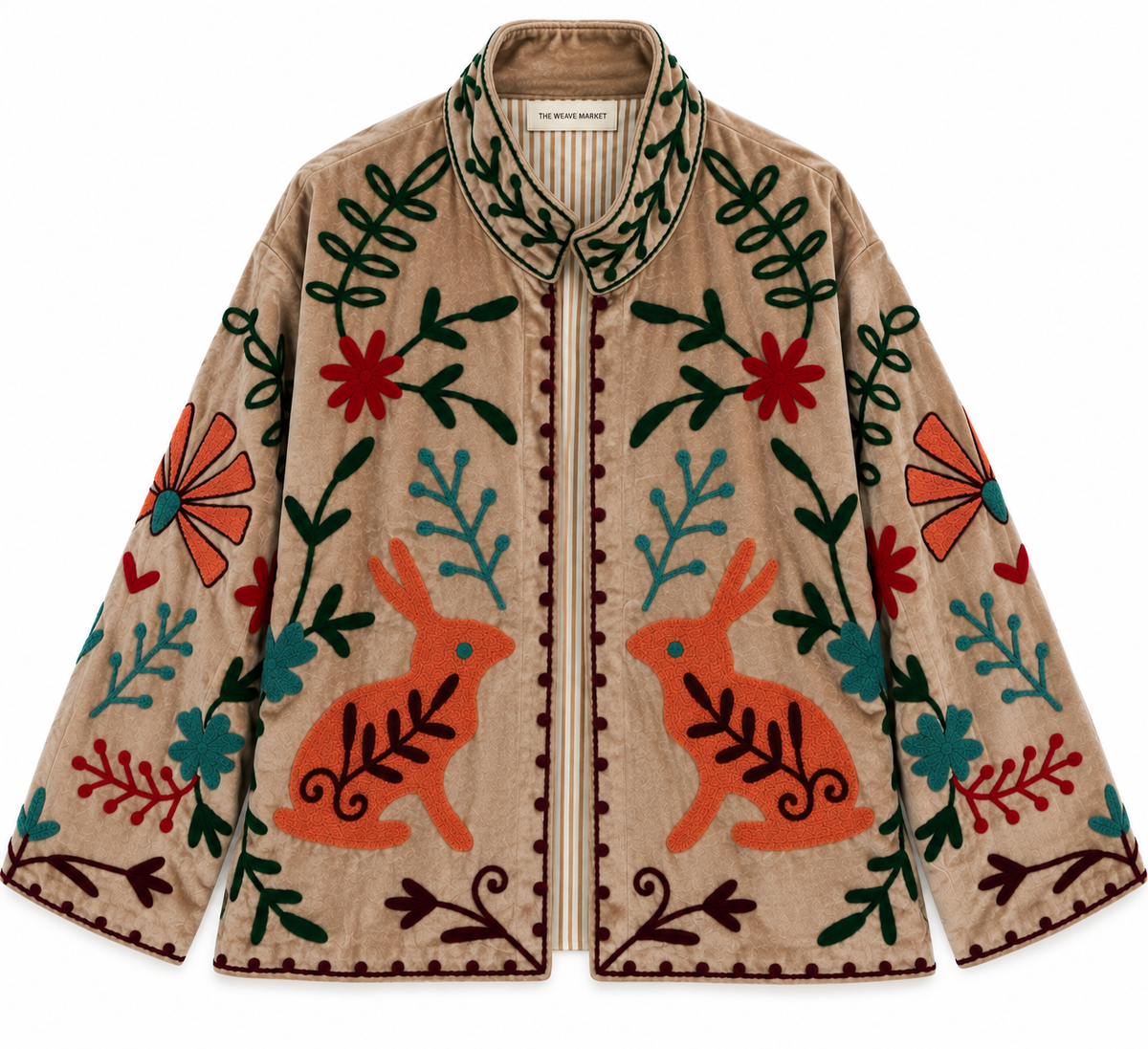 Woodland Tale -Beige  Velvet Jacket