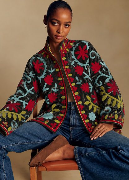 Jade Reverie -Velvet Jacket