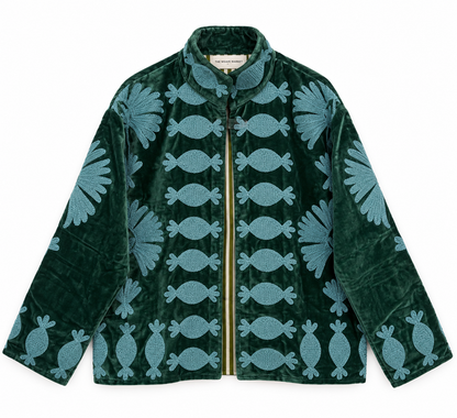 Medallion - Green velvet Jacket