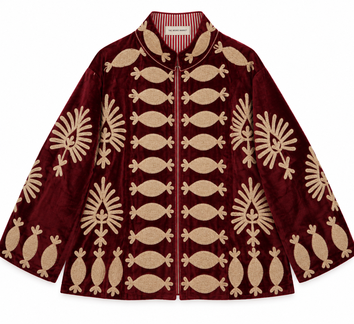 Medallion - Maroon velvet Jacket