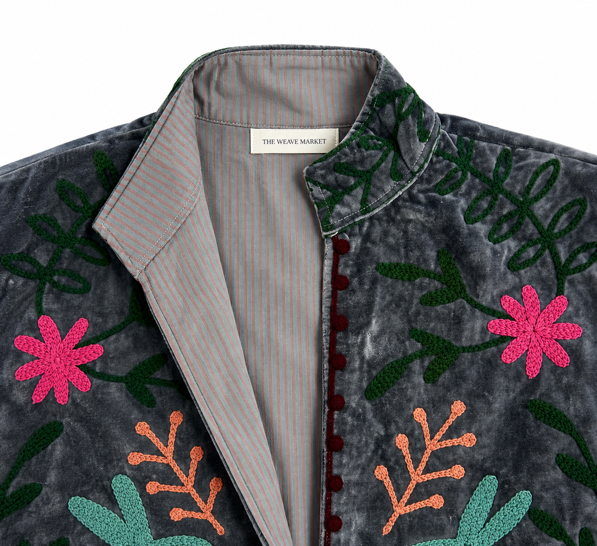 Woodland Tale -Grey  Velvet Jacket