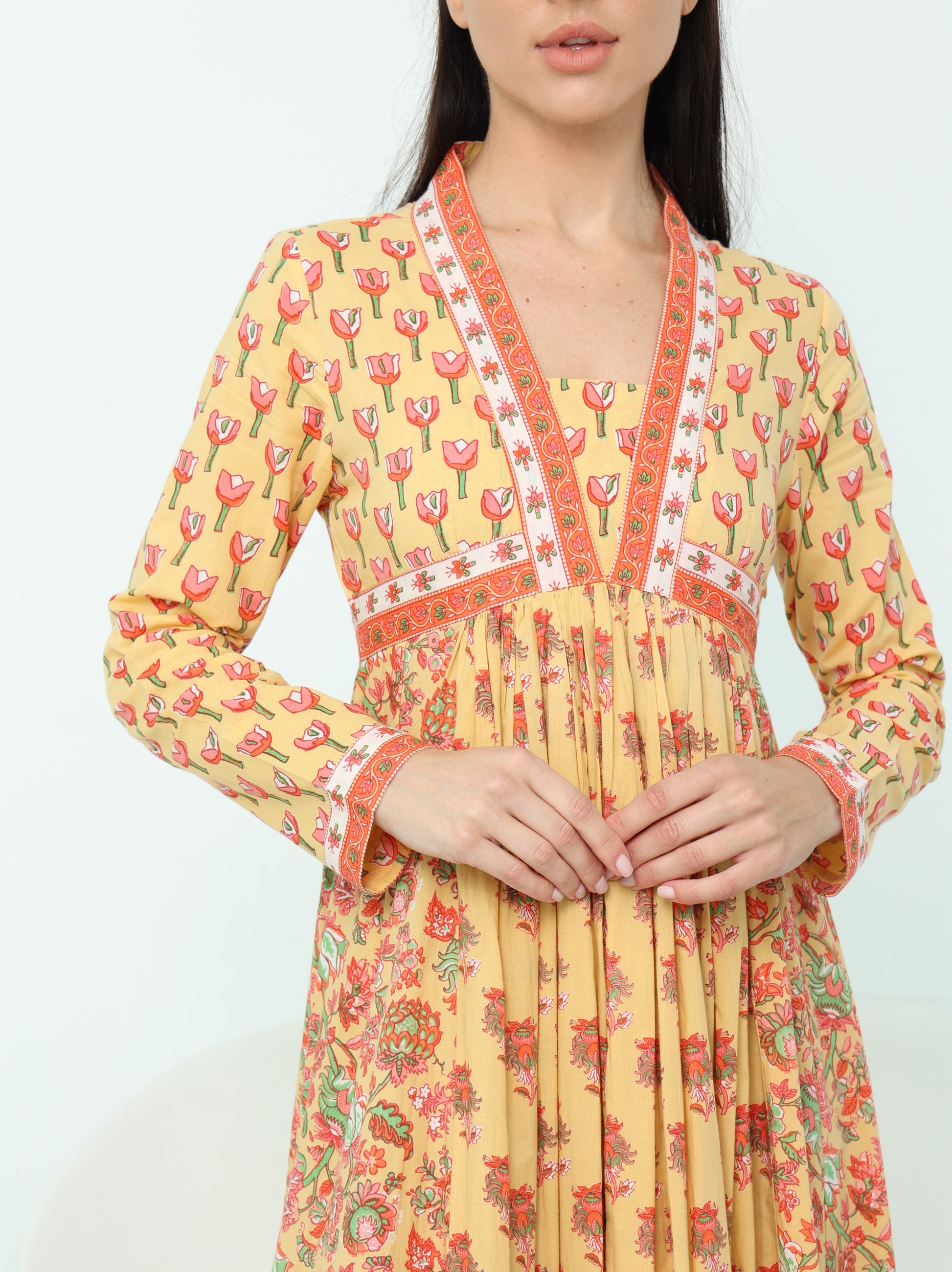 Fit and Flared Long Dress