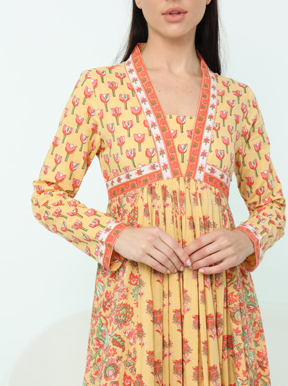 Fit and Flared Long Dress