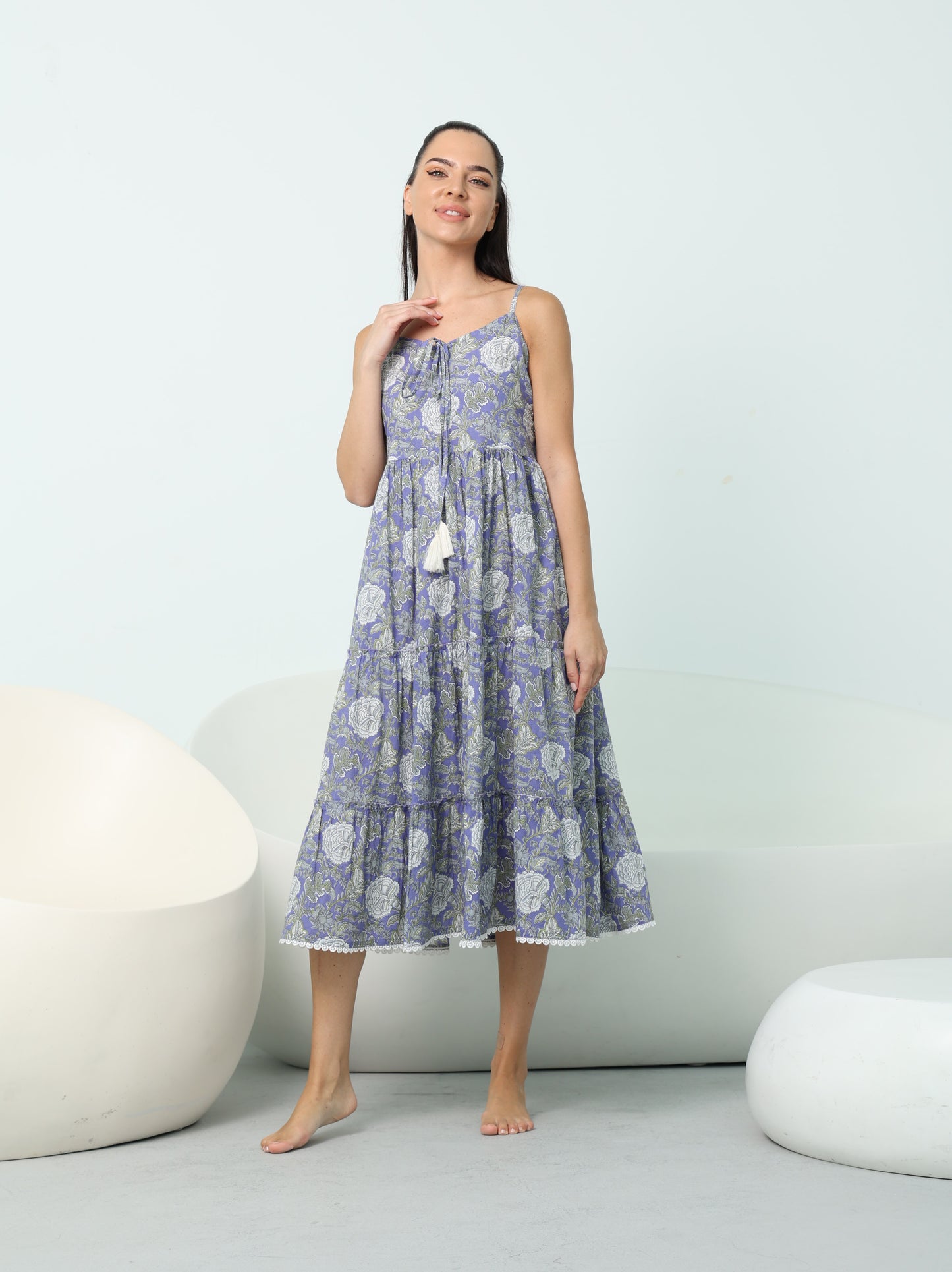 Flared Printed Dress