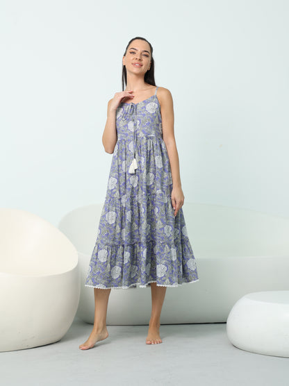 Flared Printed Dress