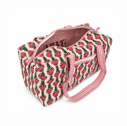 Floral Print Handmade Travel Bag