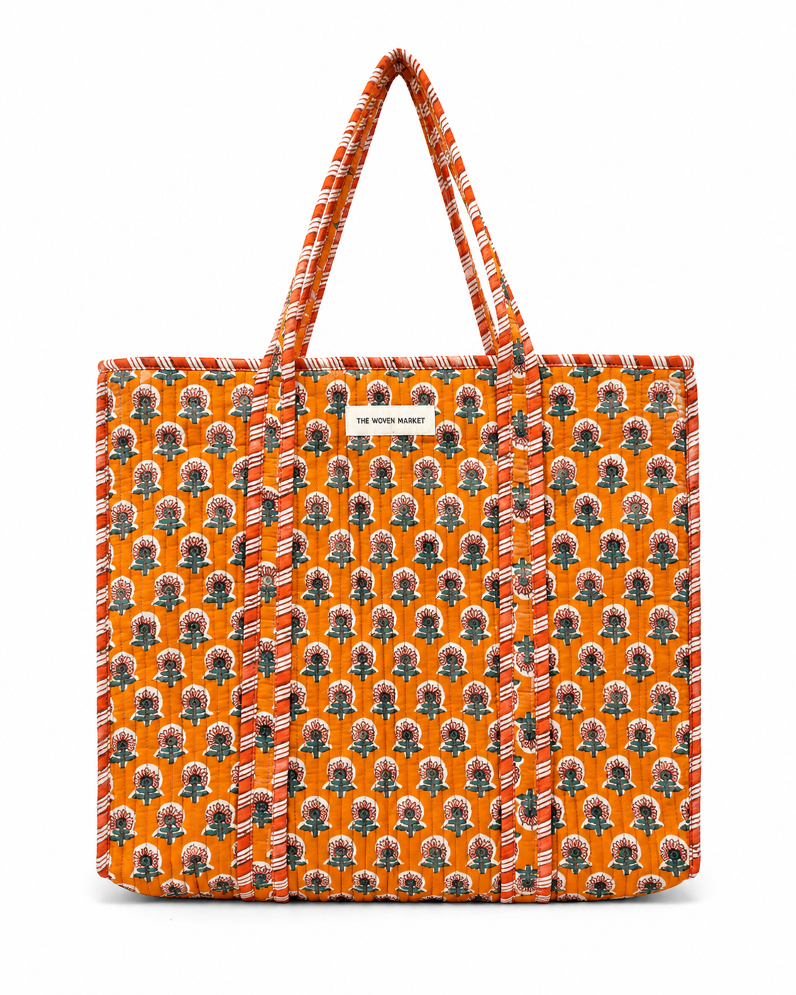 Floral Print Large Tote Bag