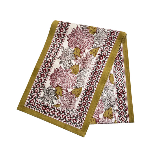 Flower Printed Table Runner