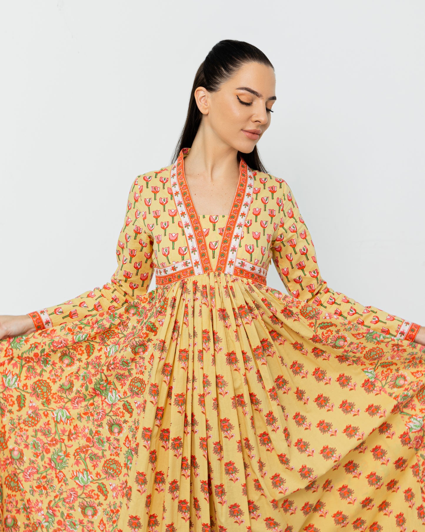 Full Flared Long Dress