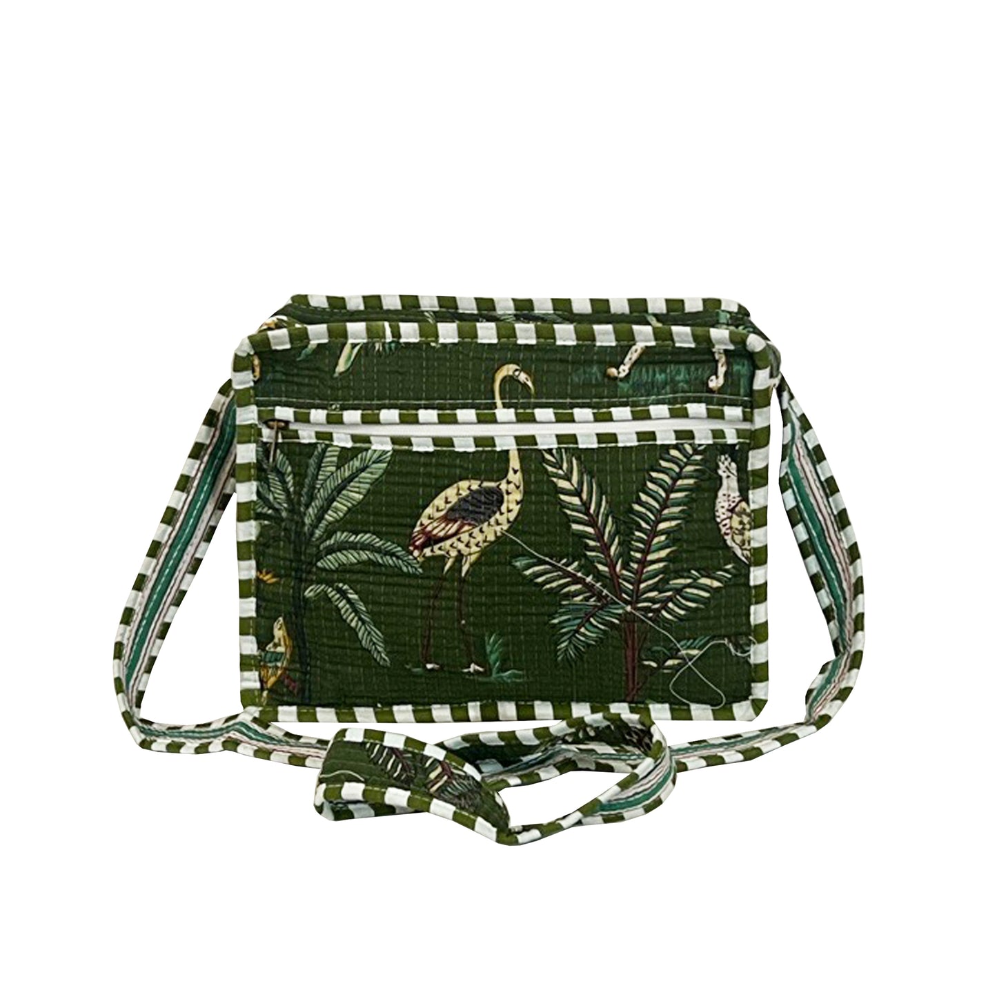 Green Jungle Print sling bag