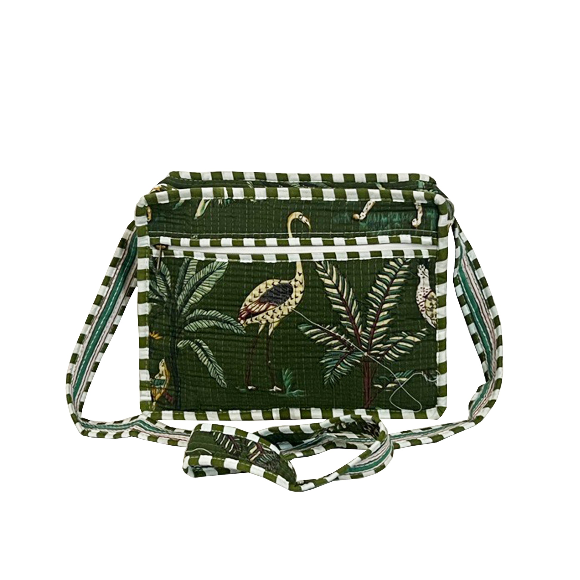 Green Jungle Print sling bag