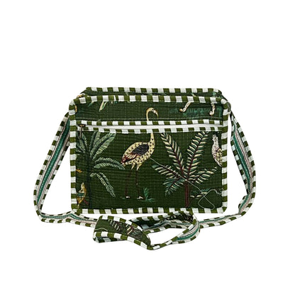 Green Jungle Print sling bag
