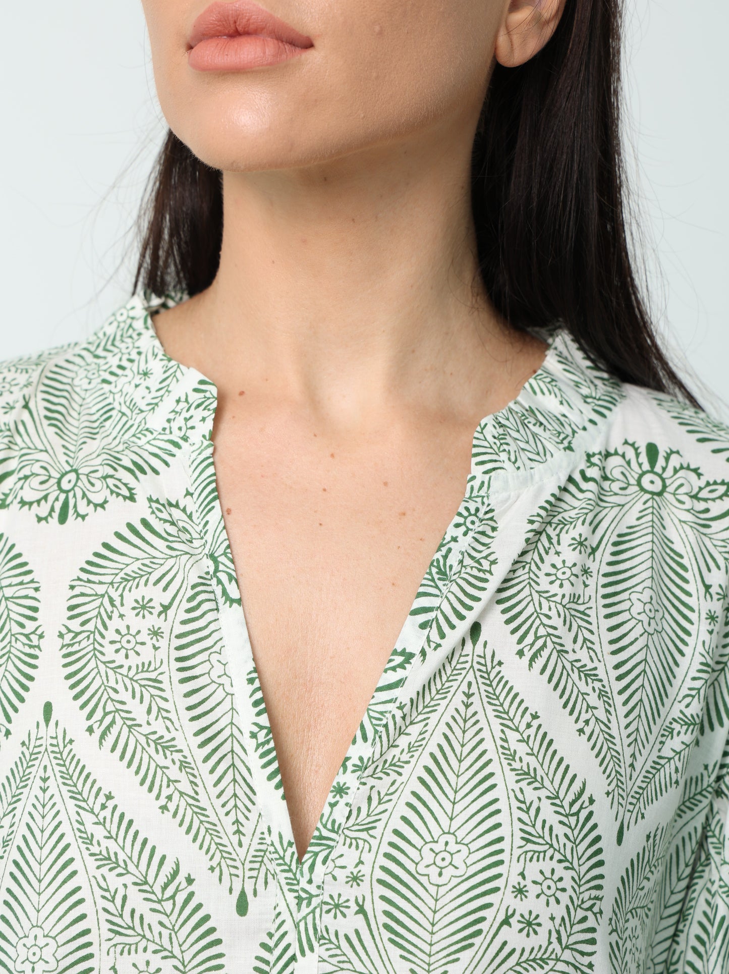 Green V Neck Summer Dress