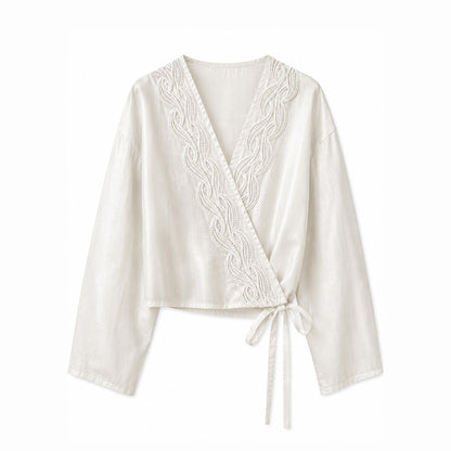 Pearl Weave - Linen Wrap Tunic