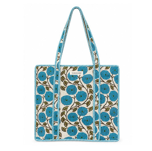 Large Floral Designer Tote Bag